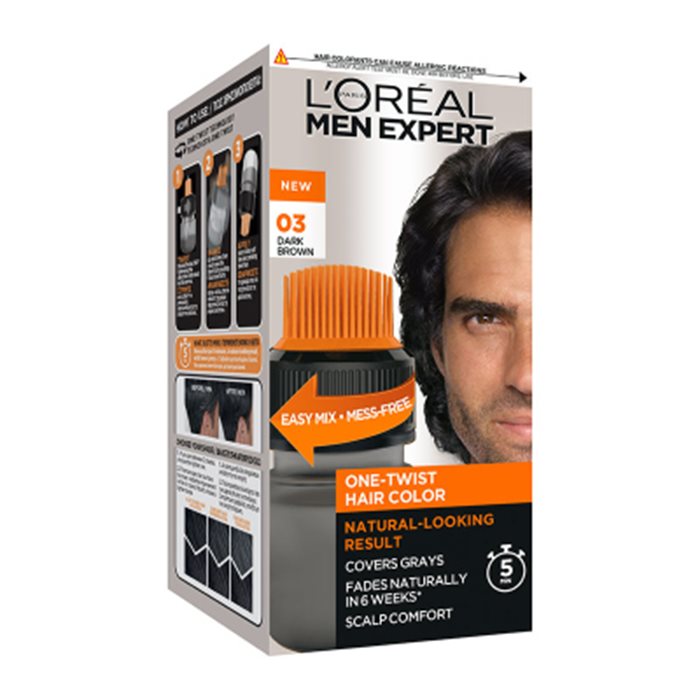 Men Expert One-Twist Hair Colour 03 Καστανό Σκούρο/Μαύρο