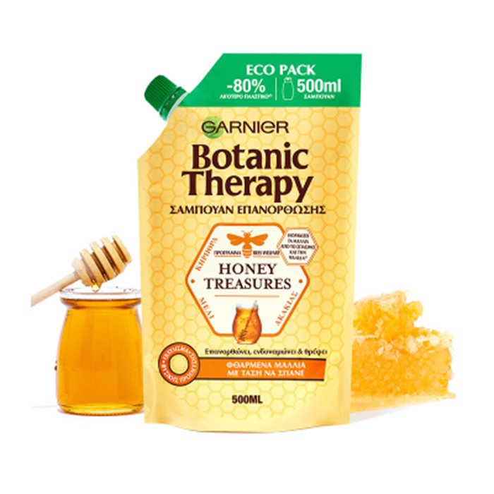 Botanic Therapy Honey Treasures Eco Pack Σαμπουάν 500ml