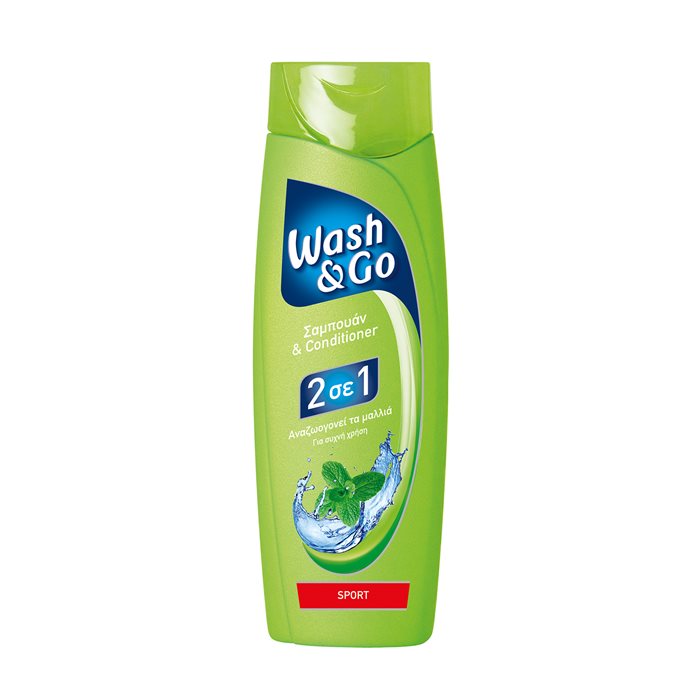 Wash & Go 2-1 Sport Shampoo 400ml 1+1