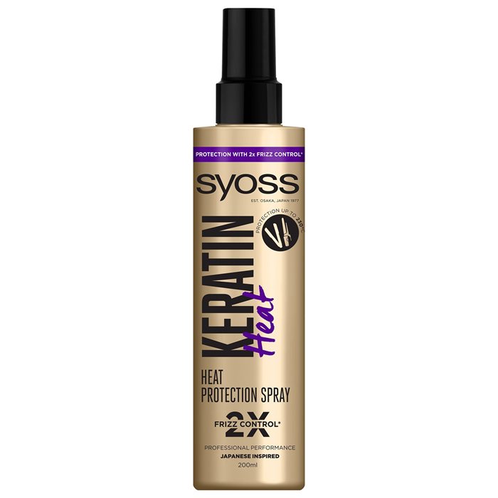 Syoss Keratin Heat Spray Hair Styling Frizz Control 200ml